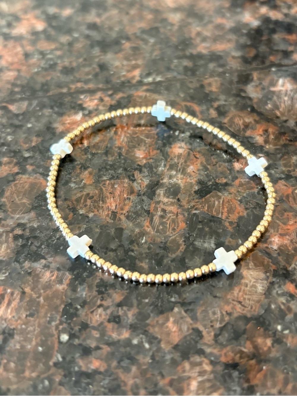Enewton Signature Cross Small 2mm Gold Bracelet